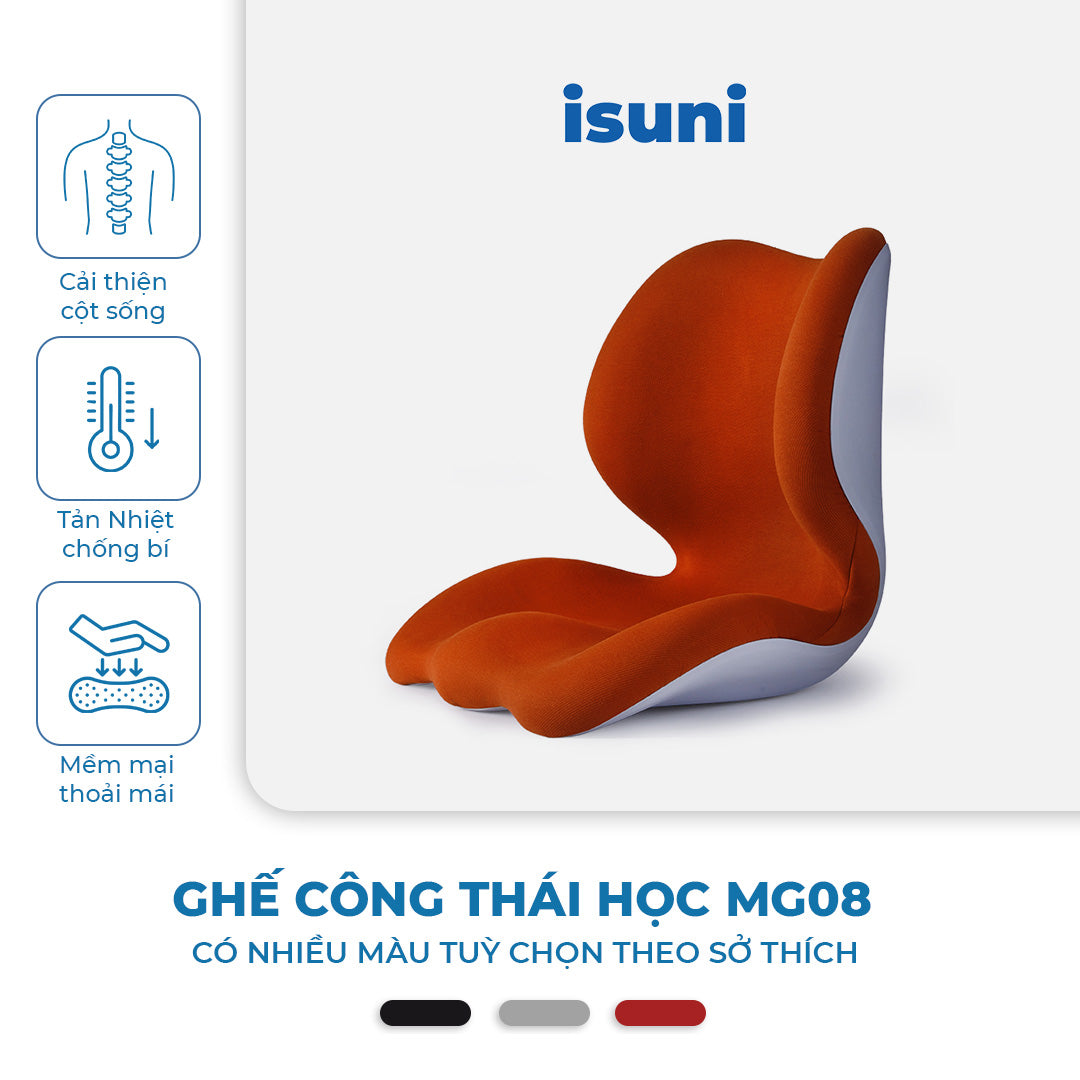 [BẢN MG08] Ghế Điều Chỉnh Tư Thế Ngồi ISUNI Ghế Tựa Lưng Chống Gù Công Thái Học Giảm Đau Mỏi Lưng - ISUNI - ảnh 1