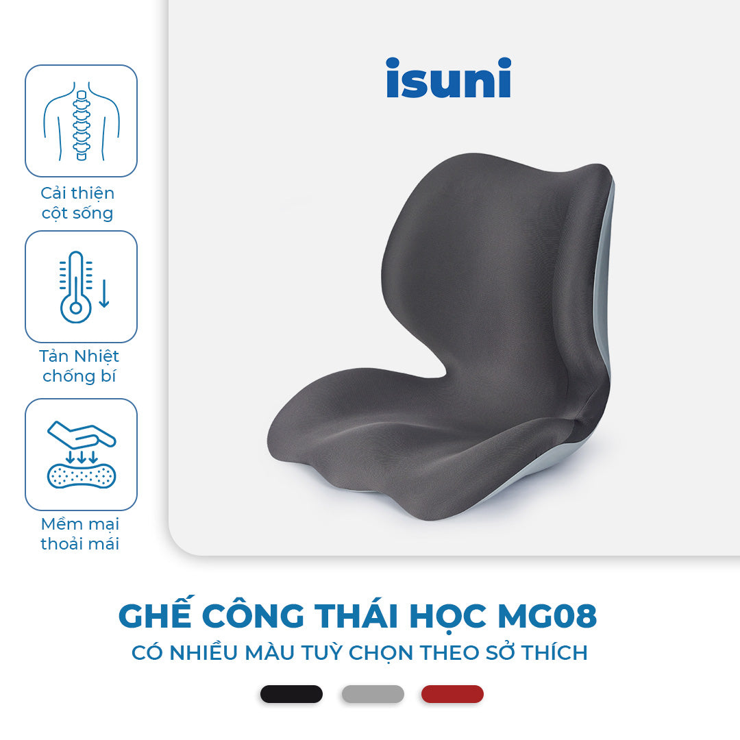 [BẢN MG08] Ghế Điều Chỉnh Tư Thế Ngồi ISUNI Ghế Tựa Lưng Chống Gù Công Thái Học Giảm Đau Mỏi Lưng - ISUNI - ảnh 3