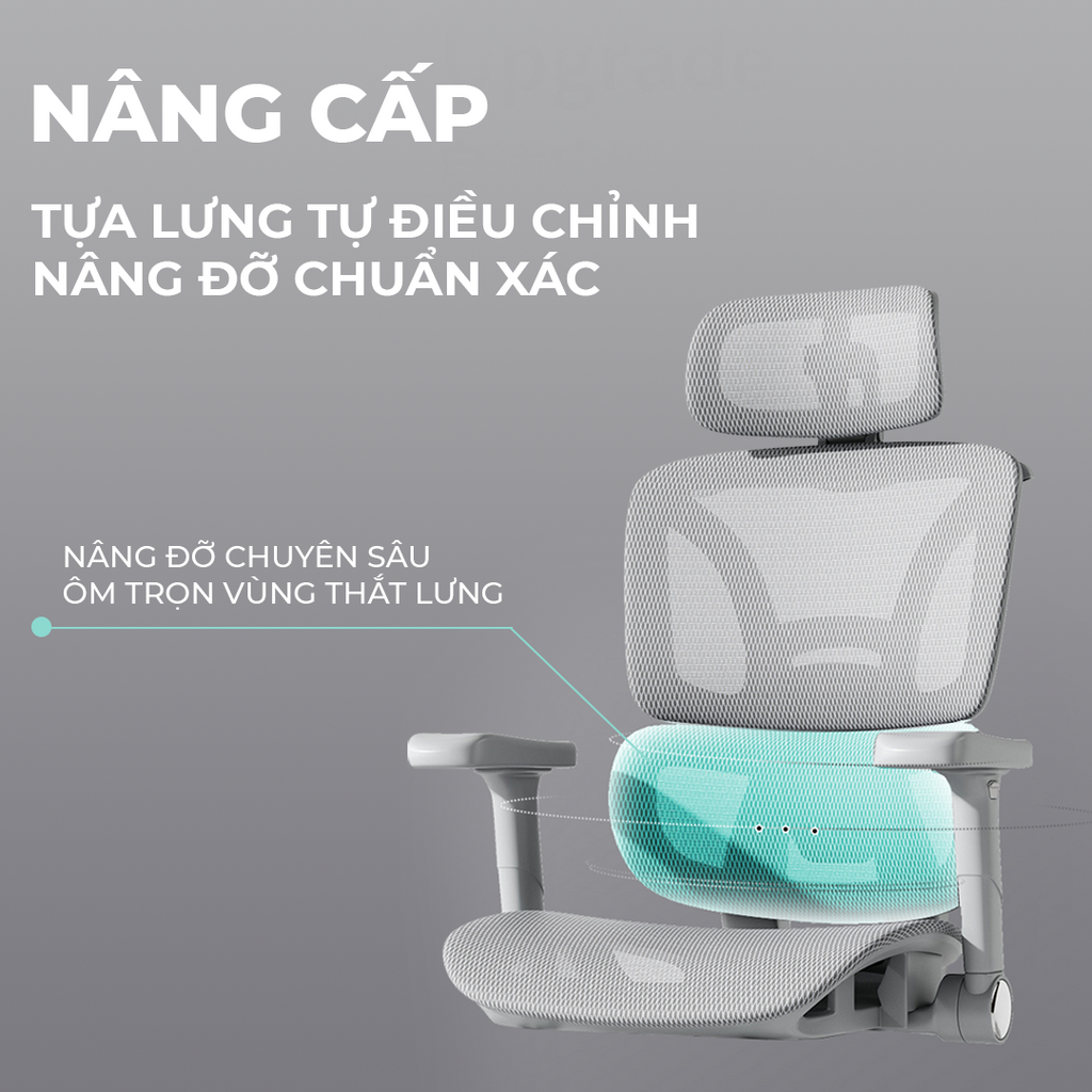 [BẢN GTH-003] Ghế Công Thái Học Ergonomic Cao Cấp ISUNI, Tựa Lưng Nâng Đỡ Thắt Lưng , Tựa Đầu 6 Hướng