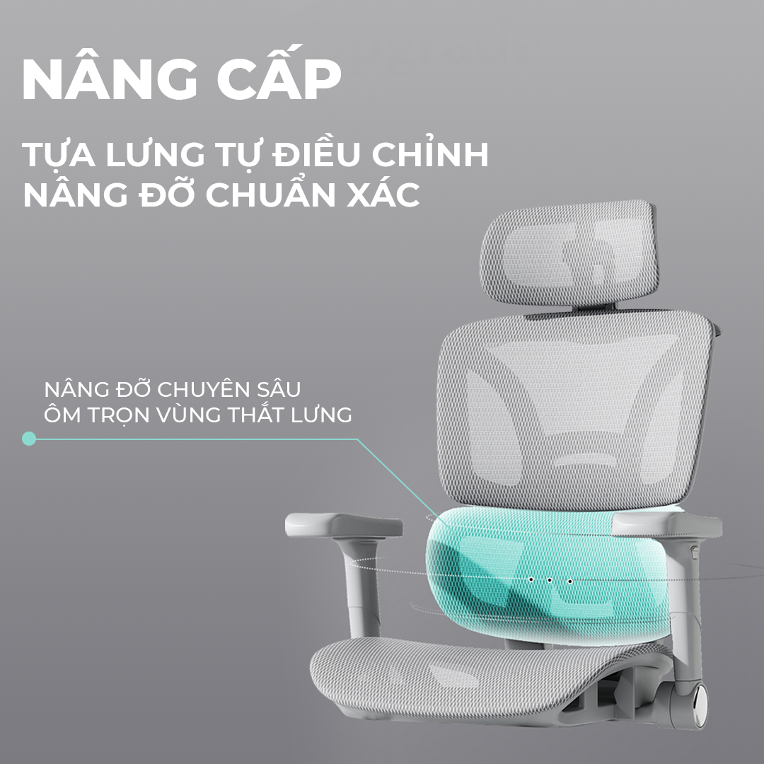 [BẢN GTH-003] Ghế Công Thái Học Ergonomic Cao Cấp ISUNI, Tựa Lưng Nâng Đỡ Thắt Lưng , Tựa Đầu 6 Hướng