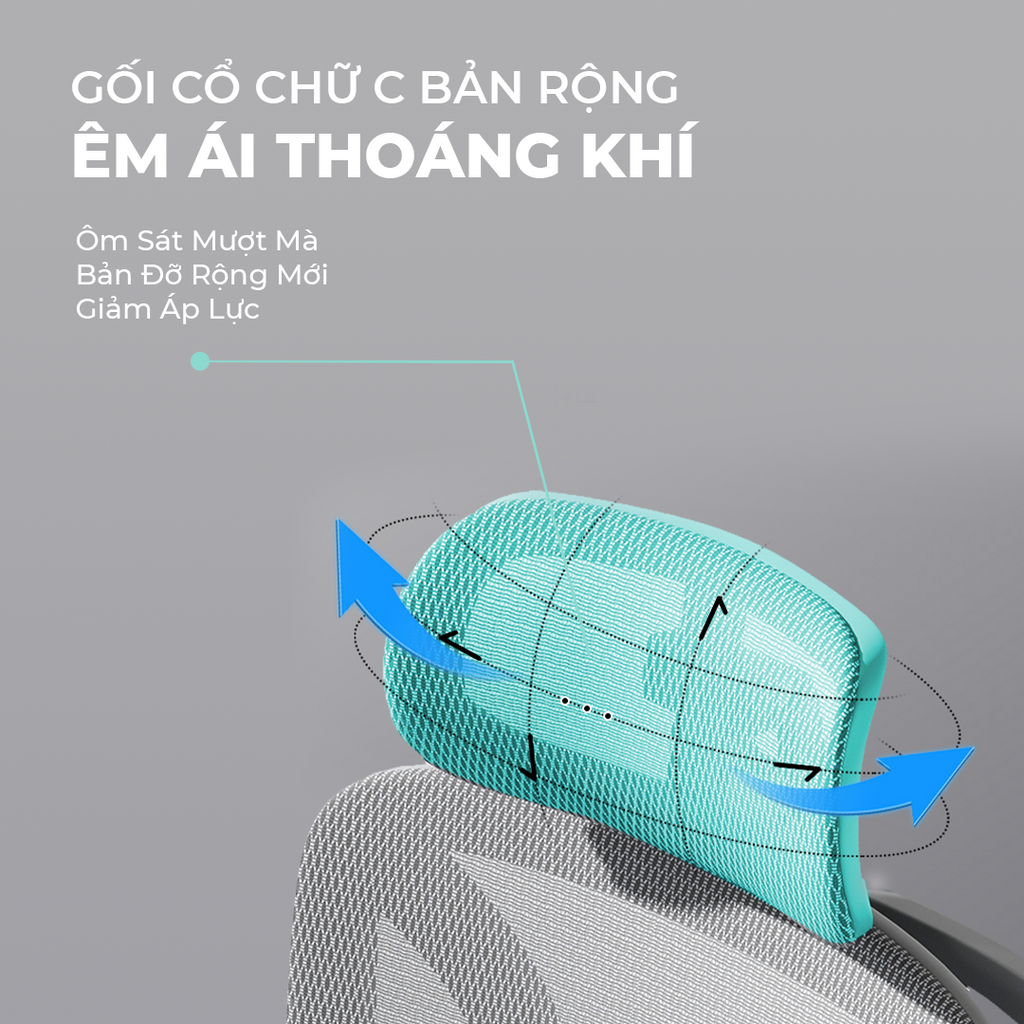 [BẢN GTH-003] Ghế Công Thái Học Ergonomic Cao Cấp ISUNI, Tựa Lưng Nâng Đỡ Thắt Lưng , Tựa Đầu 6 Hướng