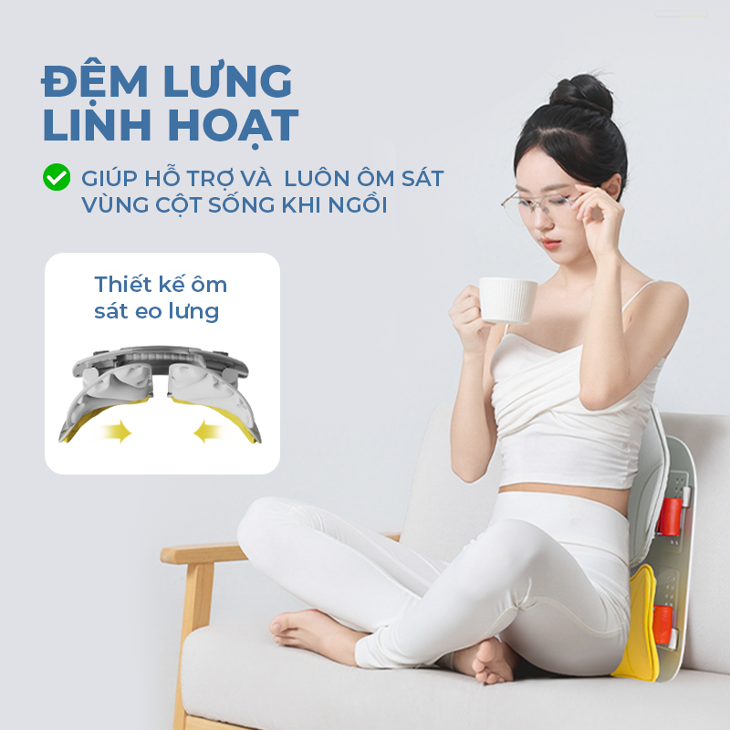 [BẢN ONE WAY] Ghế Điều Chỉnh Tư Thế ISUNI Hỗ Trợ Lái Xe, Làm Việc Văn Phòng Không Bị Đau Lưng