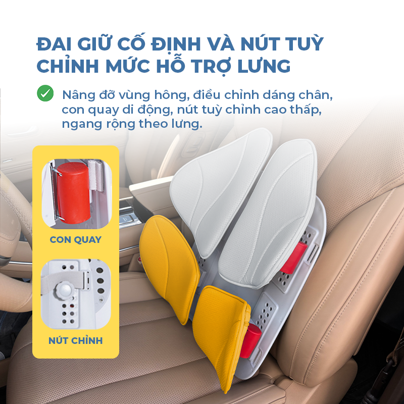 [BẢN ONE WAY] Ghế Điều Chỉnh Tư Thế ISUNI Hỗ Trợ Lái Xe, Làm Việc Văn Phòng Không Bị Đau Lưng