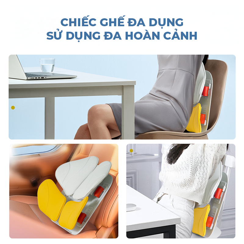 [BẢN ONE WAY] Ghế Điều Chỉnh Tư Thế ISUNI Hỗ Trợ Lái Xe, Làm Việc Văn Phòng Không Bị Đau Lưng