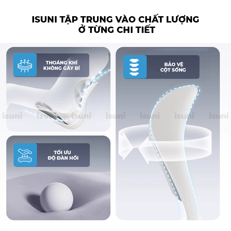 Ghế Công Thái Học ISUNI SEASHELL Chống Gù Lưng Giúp Ngồi Thẳng Lưng Chống Vẹo Cột Sống