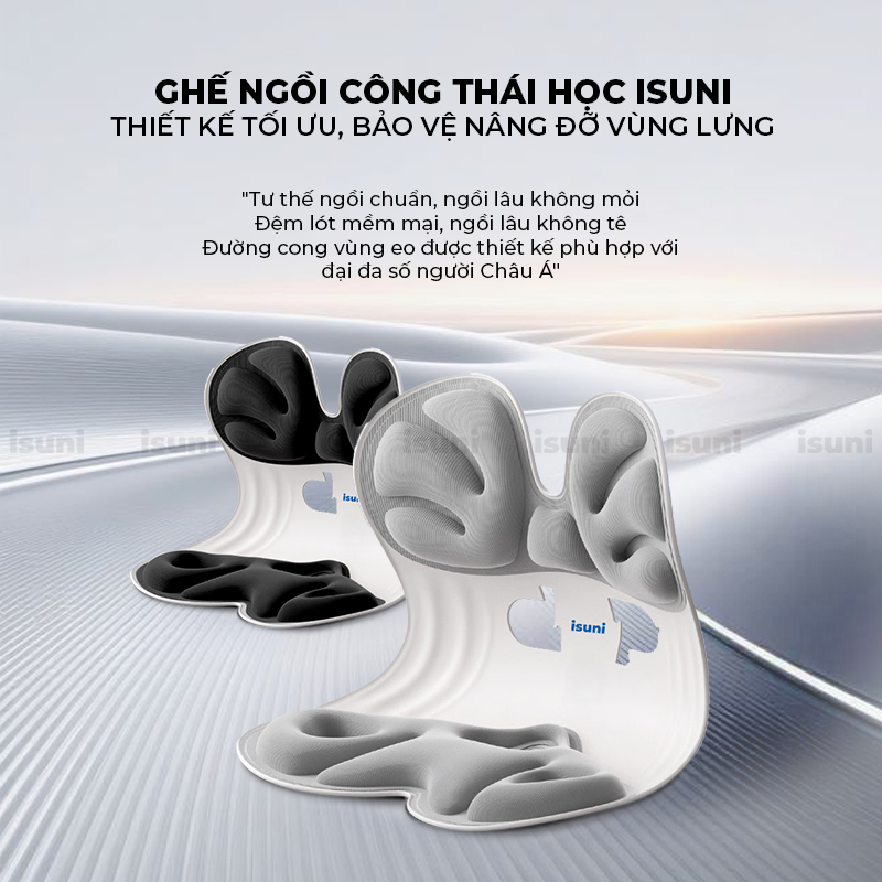 Ghế Công Thái Học ISUNI SEASHELL Chống Gù Lưng Giúp Ngồi Thẳng Lưng Chống Vẹo Cột Sống - ISUNI - ảnh 3