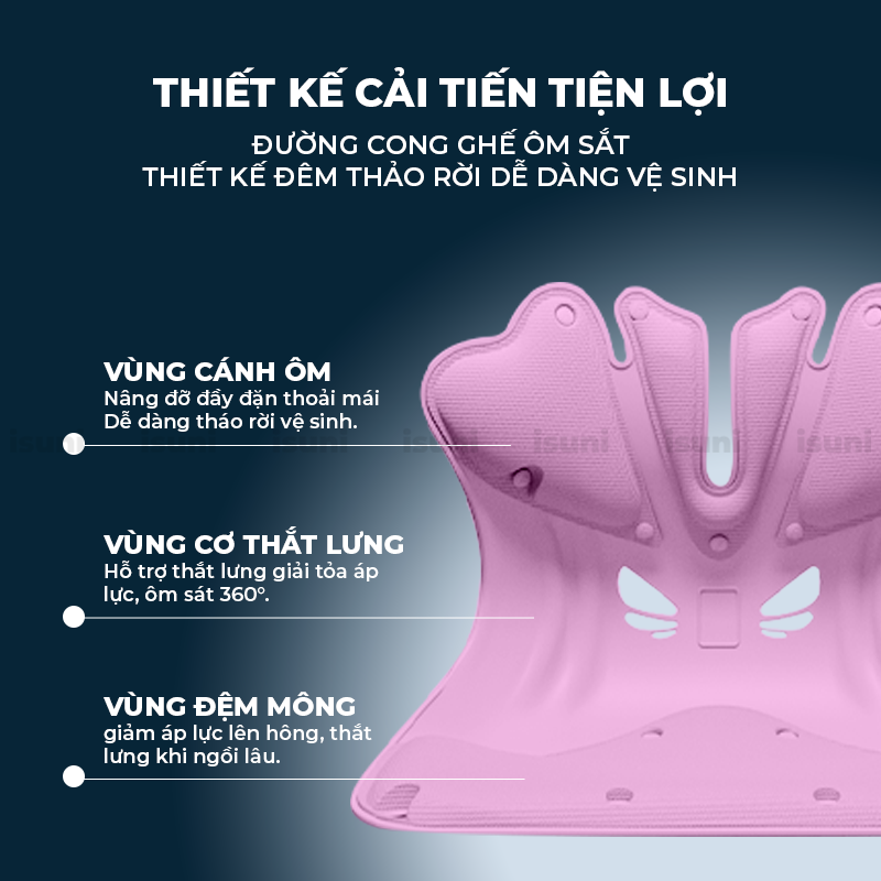 [BẢN CÁNH TIÊN] ISUNI Ghế Chỉnh Tư Thế Ngồi Chính Hãng Chống Gù, Hỗ Trợ Cột Sống, Ngồi Lâu Không Mỏi