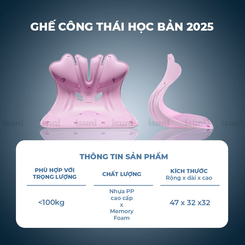 [BẢN CÁNH TIÊN] ISUNI Ghế Chỉnh Tư Thế Ngồi Chính Hãng Chống Gù, Hỗ Trợ Cột Sống, Ngồi Lâu Không Mỏi