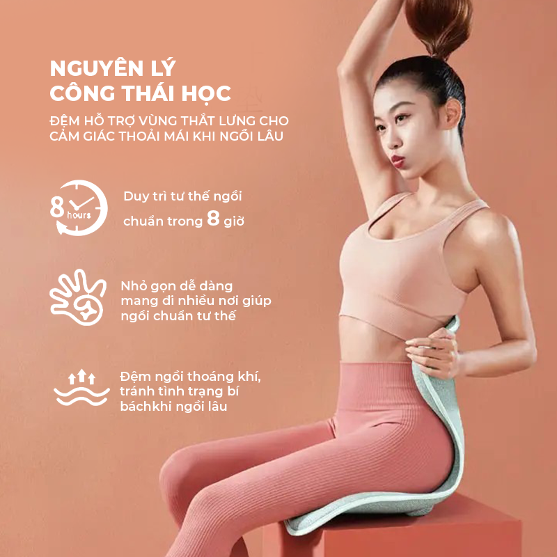 [BẢN VIP S2] Ghế Điều Chỉnh Tư Thế Ngồi Isuni Chống Gù Lưng, Ghế Công Thái Học Giảm Đau Mỏi Lưng