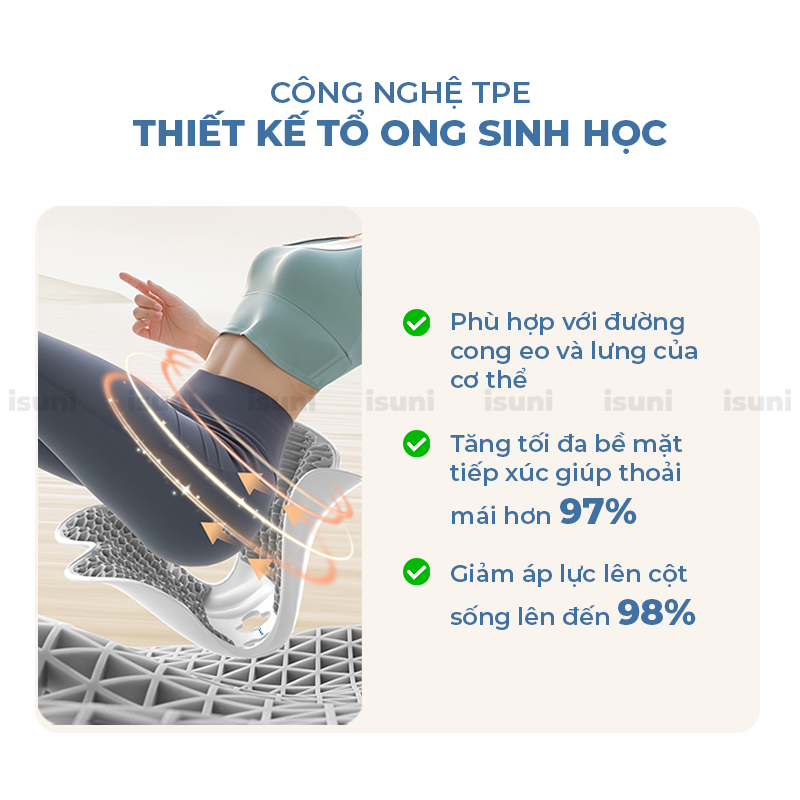[BẢN VIP PRO] Ghế Công Thái Học Điều Chỉnh Tư Thế Ngồi Isuni Chống Gù Lưng Cho Bà Bầu, Dân Văn Phòng