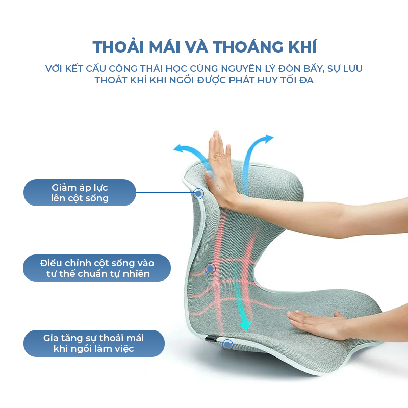 [BẢN VIP S2] Ghế Điều Chỉnh Tư Thế Ngồi Isuni Chống Gù Lưng, Ghế Công Thái Học Giảm Đau Mỏi Lưng