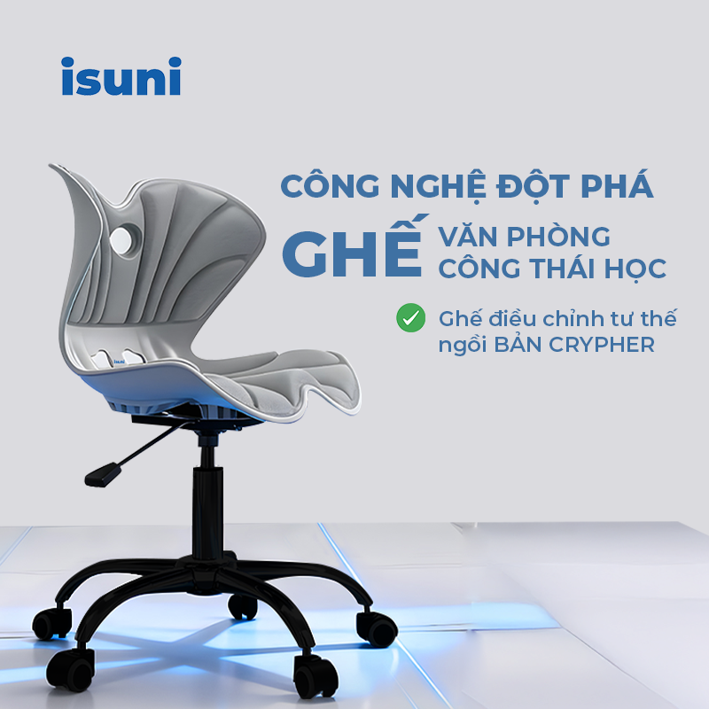 [BẢN CYPHER] Ghế Điều Chỉnh Tư Thế Ngồi ISUNI Chống Gù Lưng, Ghế Công Thái Học Giảm Đau Mỏi Lưng - ISUNI - ảnh 3