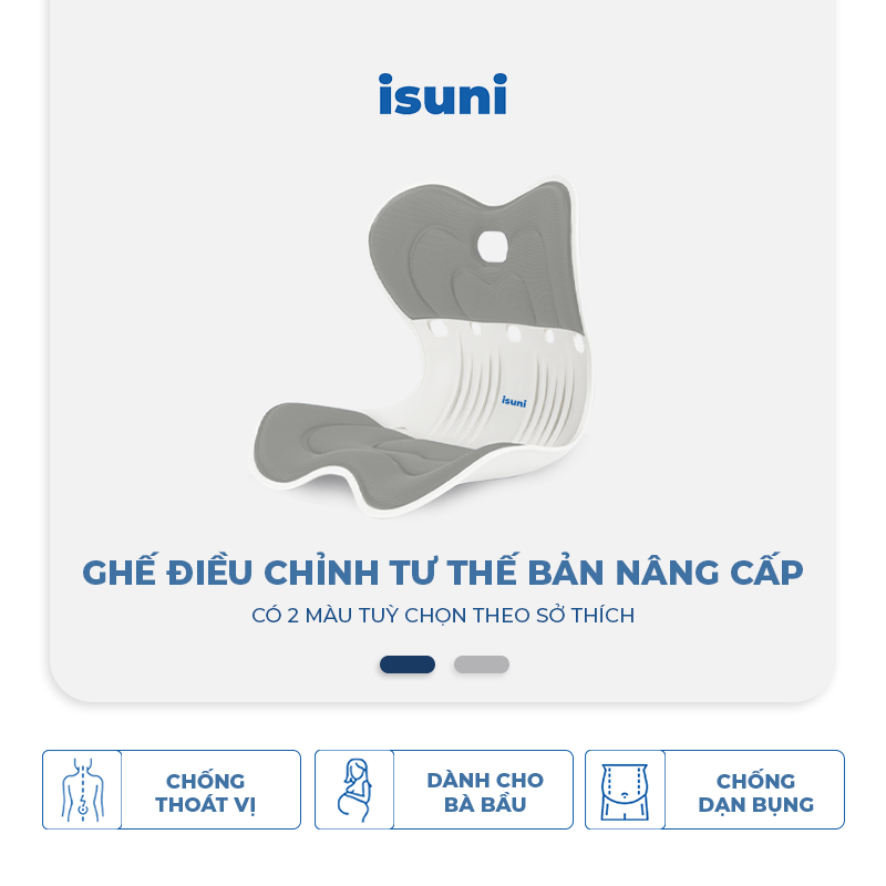 [BẢN NÂNG CẤP] Ghế Công Thái Học Isuni Điều Chỉnh Tư Thế Ngồi Chống Gù Lưng Hỗ Trợ Cột Sống Vai Cho Nam Nữ - ISUNI - ảnh 4