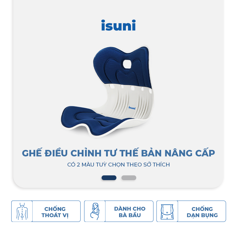 [BẢN NÂNG CẤP] Ghế Công Thái Học Isuni Điều Chỉnh Tư Thế Ngồi Chống Gù Lưng Hỗ Trợ Cột Sống Vai Cho Nam Nữ - ISUNI - ảnh 3