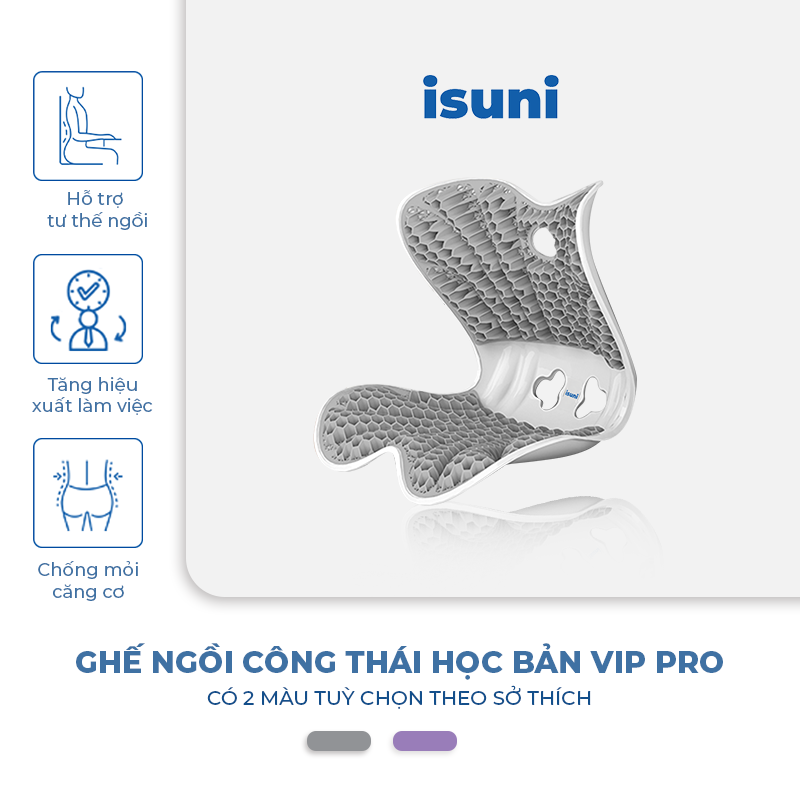 [BẢN VIP PRO] Ghế Công Thái Học Điều Chỉnh Tư Thế Ngồi Isuni Chống Gù Lưng Cho Bà Bầu, Dân Văn Phòng - ISUNI - ảnh 2