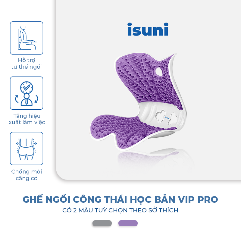 [BẢN VIP PRO] Ghế Công Thái Học Điều Chỉnh Tư Thế Ngồi Isuni Chống Gù Lưng Cho Bà Bầu, Dân Văn Phòng - ISUNI - ảnh 1