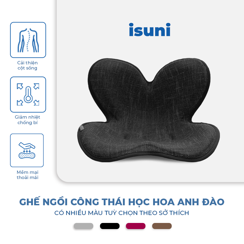 [BẢN SAKURA] Ghế Điều Chỉnh Tư Thế Ngồi ISUNI Chống Gù Ghế Công Thái Học Giảm Đau Mỏi Lưng Gáy - ISUNI - ảnh 2