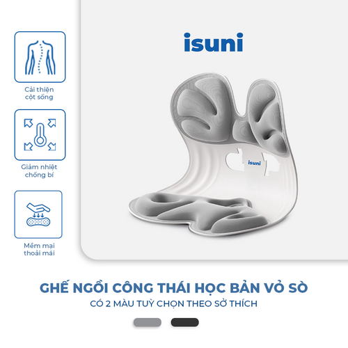 Ghế Công Thái Học ISUNI SEASHELL Chống Gù Lưng Giúp Ngồi Thẳng Lưng Chống Vẹo Cột Sống - ISUNI - ảnh 2