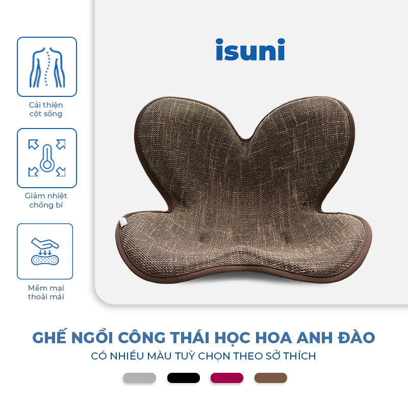 [BẢN SAKURA] Ghế Điều Chỉnh Tư Thế Ngồi ISUNI Chống Gù Ghế Công Thái Học Giảm Đau Mỏi Lưng Gáy - ISUNI - ảnh 1