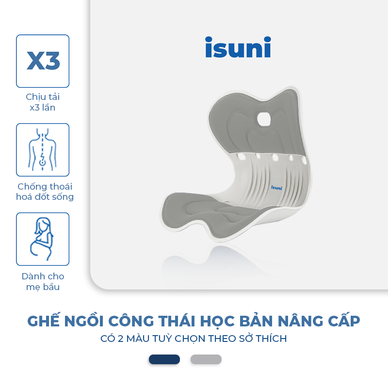 [BẢN NÂNG CẤP] Ghế Công Thái Học Isuni Điều Chỉnh Tư Thế Ngồi Chống Gù Lưng Hỗ Trợ Cột Sống Vai Cho Nam Nữ - ISUNI - ảnh 2